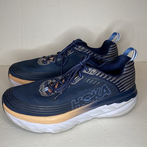 HOKA One One Bondi 6 Women’s Running Shoes Size 10.5 Blue/Dusty Pink - Picture 3 of 11